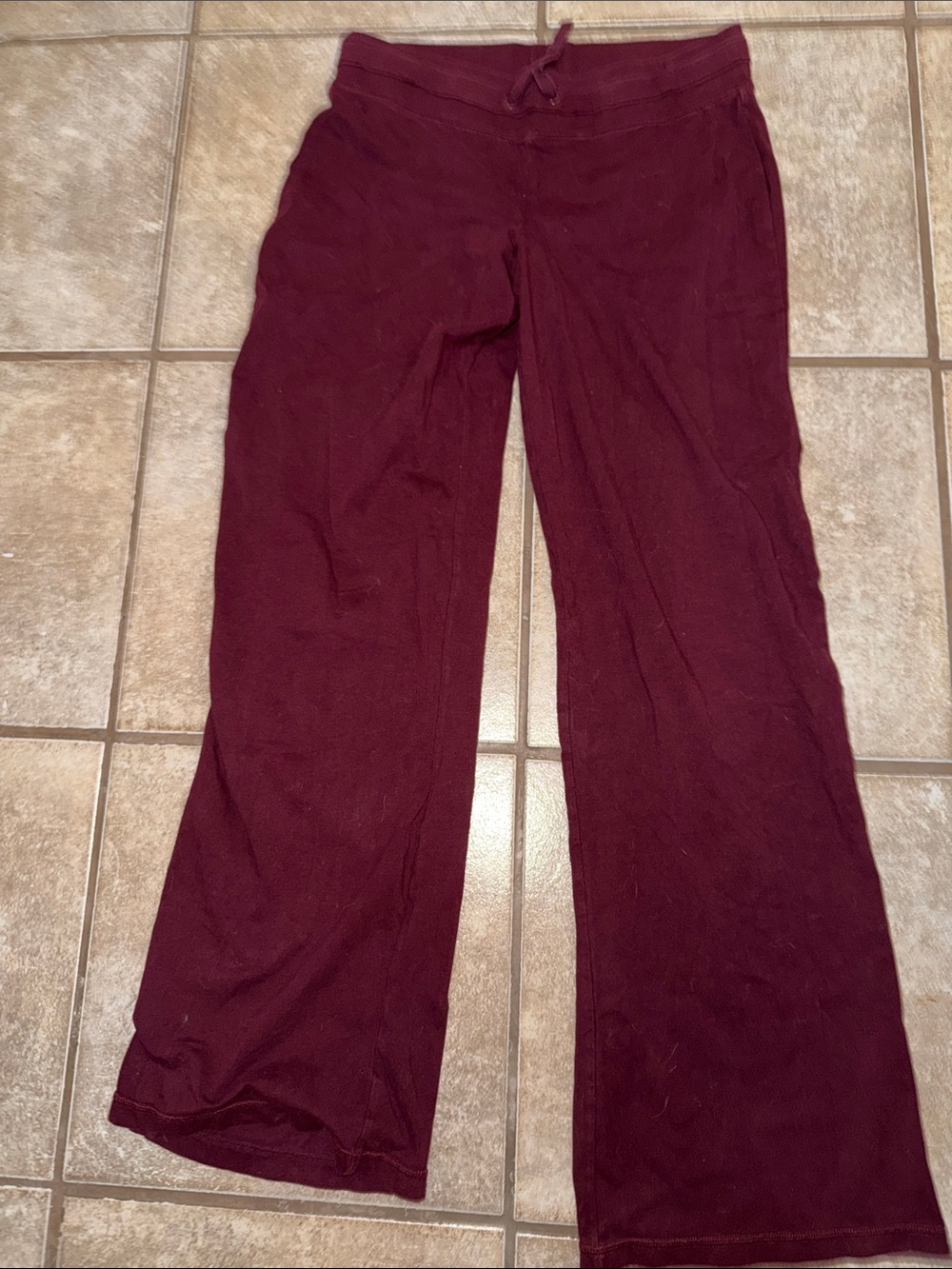 Women’s Wide-Leg Lounge Pants in Burgundy